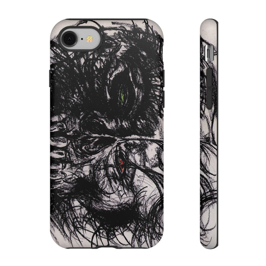 Stoic Skull Sketch Tough Case | Dark Horror Phone Cover