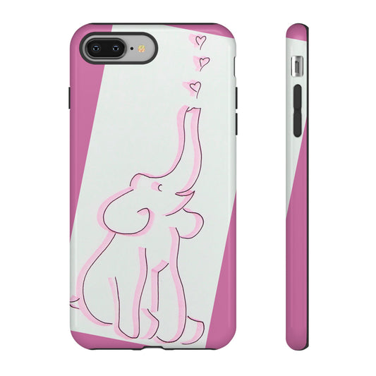 Joyful Pink Elephant Phone Case | Tough Phone Case