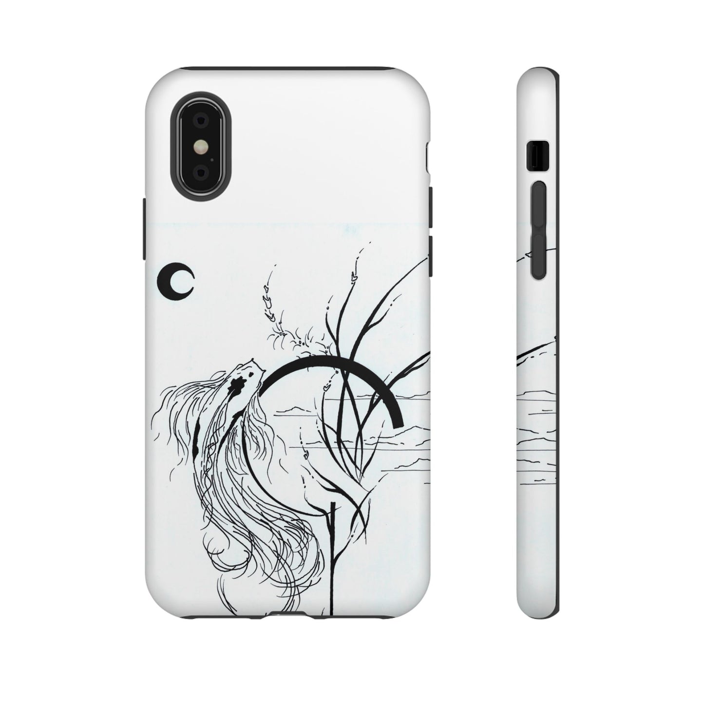 At Ease Koi Illustration phone case | Minimalist Line Art | Tough Cases
