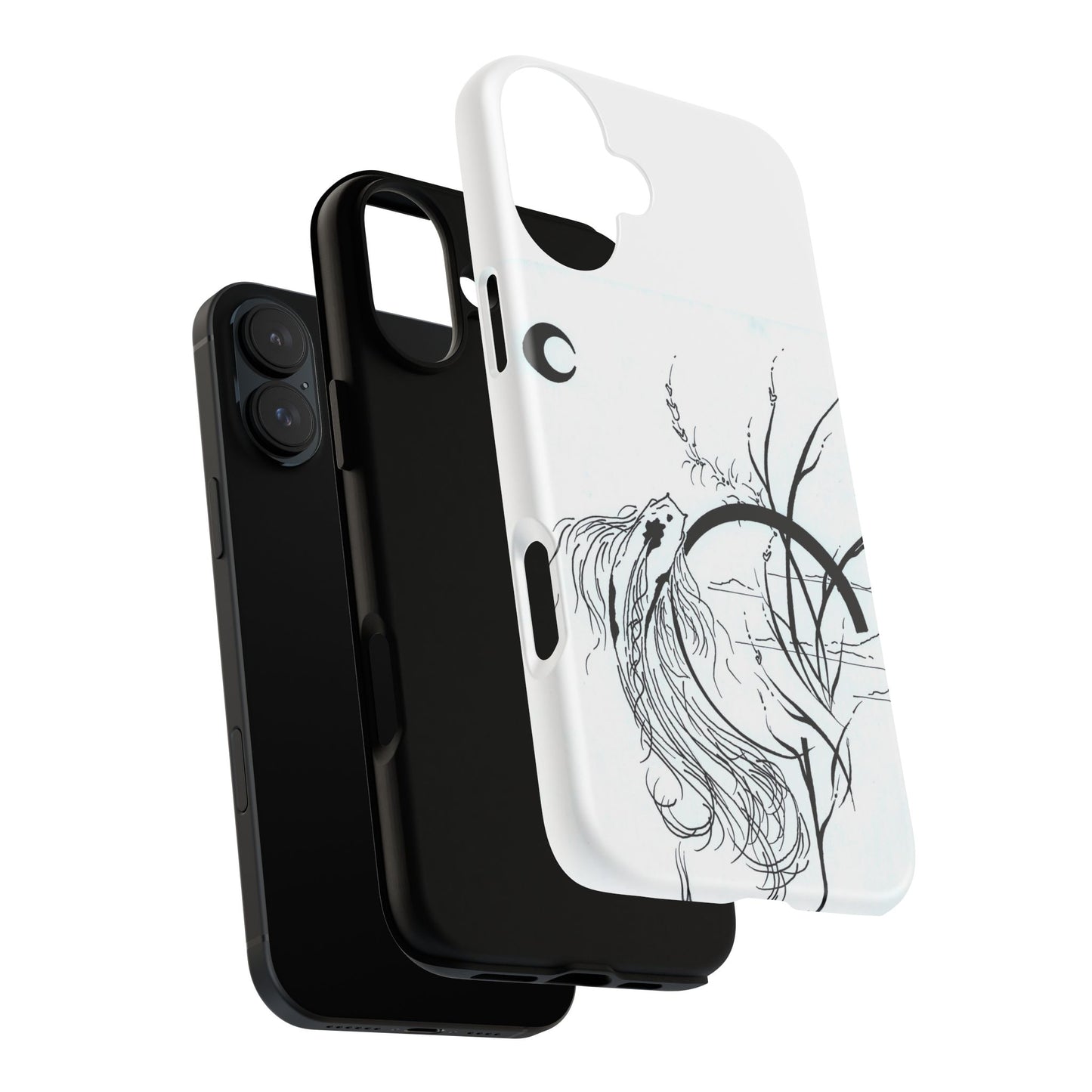 At Ease Koi Illustration phone case | Minimalist Line Art | Tough Cases