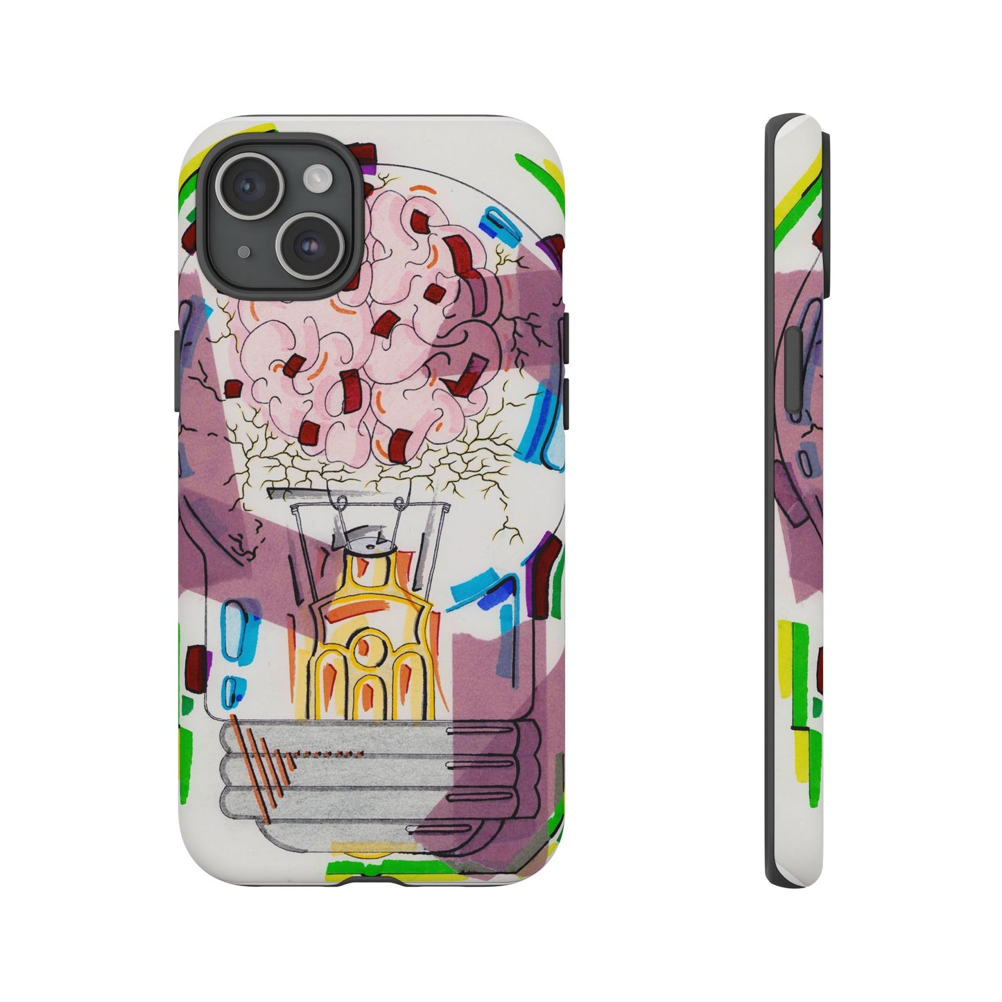 Head Light Illustration Tough Cases | iPhone protective phone case