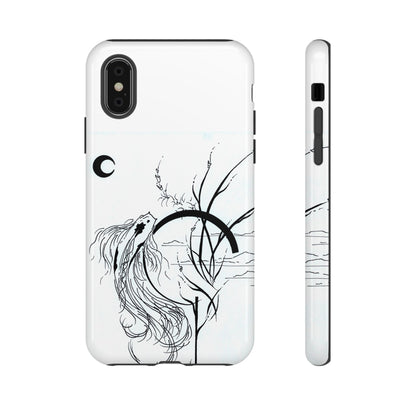 At Ease Koi Illustration phone case | Minimalist Line Art | Tough Cases
