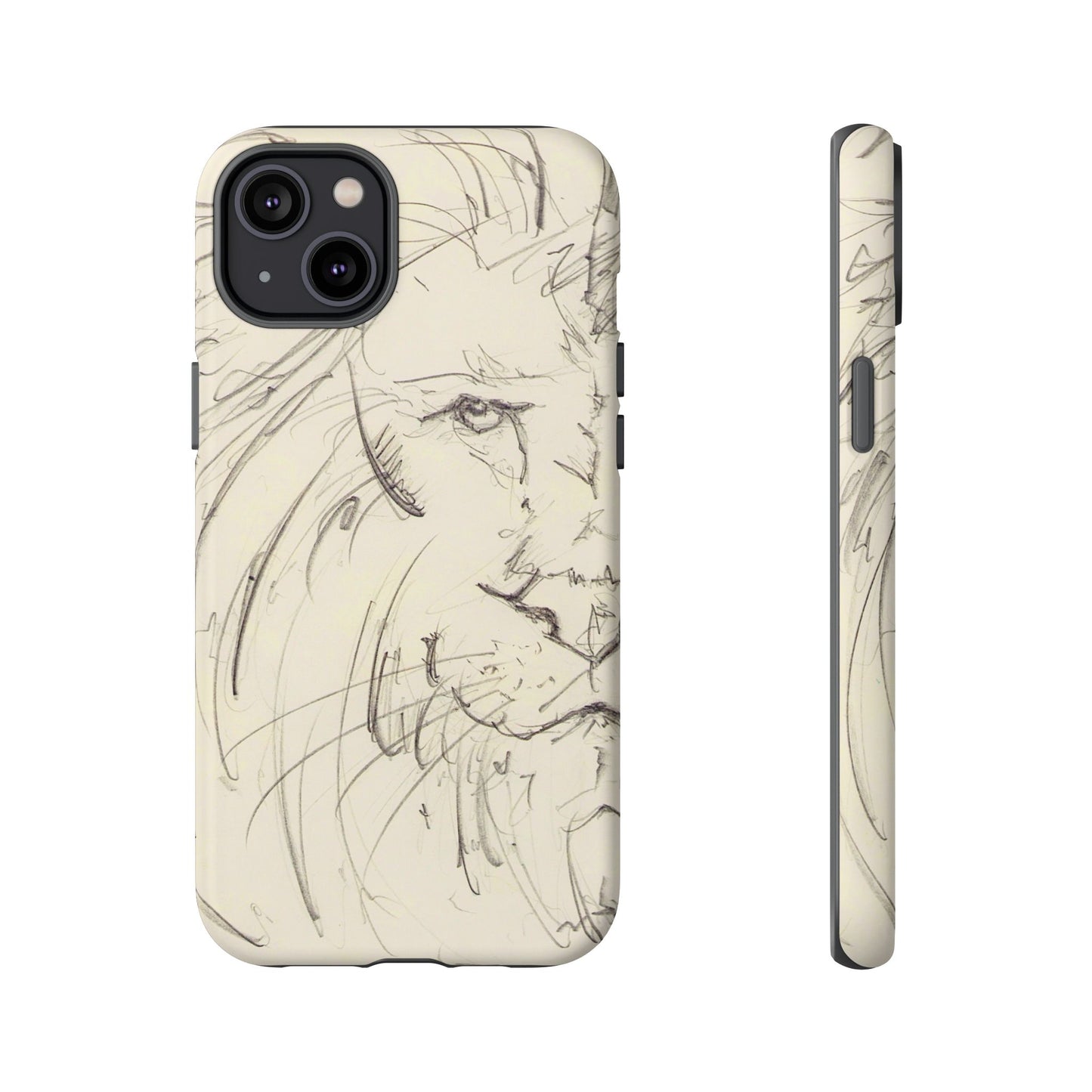 Flowing Lion Sketch phone case | Wildlife Art | Tough Cases