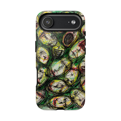Abstract Sanity Faces Phone Case | Expressionist Face Art | Tough Case