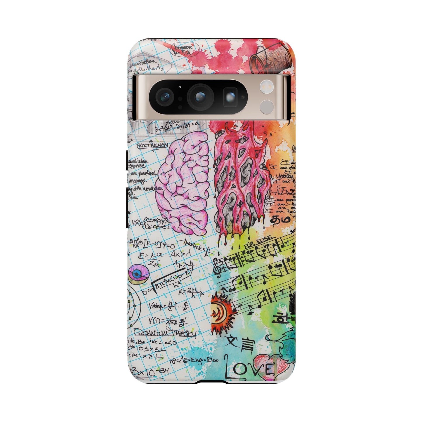 Brain Hemispheres Collage Phone Case | Tough Cases | Abstract Art Phone Case