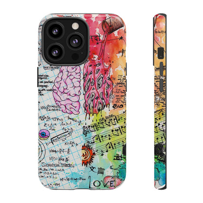 Brain Hemispheres Collage Phone Case | Tough Cases | Abstract Art Phone Case