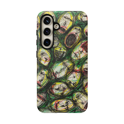 Abstract Sanity Faces Phone Case | Expressionist Face Art | Tough Case