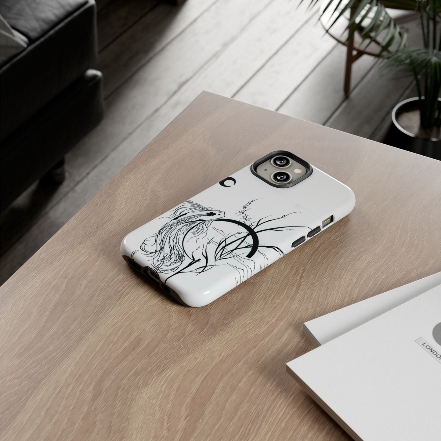 At Ease Koi Illustration phone case | Minimalist Line Art | Tough Cases