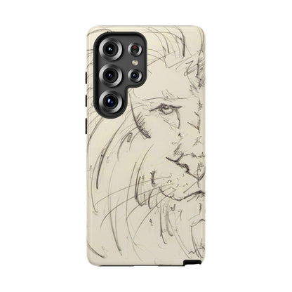 Flowing Lion Sketch phone case | Wildlife Art | Tough Cases