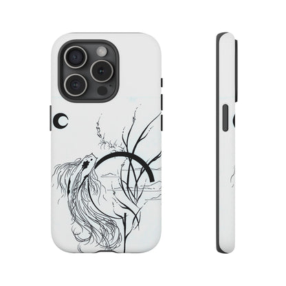 At Ease Koi Illustration phone case | Minimalist Line Art | Tough Cases