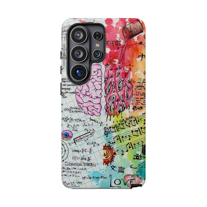Brain Hemispheres Collage Phone Case | Tough Cases | Abstract Art Phone Case