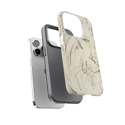 Flowing Lion Sketch phone case | Wildlife Art | Tough Cases