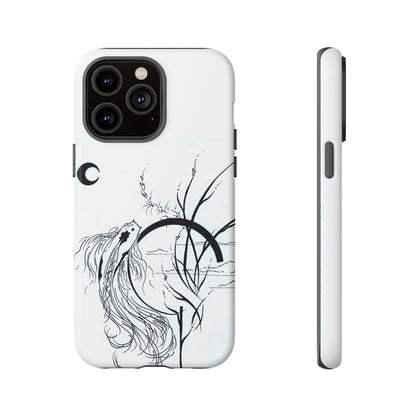 At Ease Koi Illustration phone case | Minimalist Line Art | Tough Cases