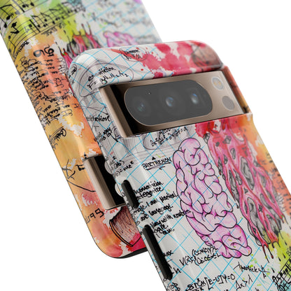 Brain Hemispheres Collage Phone Case | Tough Cases | Abstract Art Phone Case