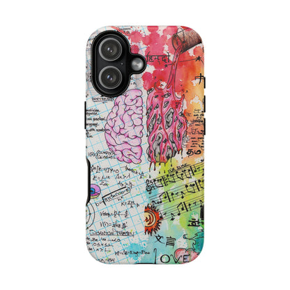 Brain Hemispheres Collage Phone Case | Tough Cases | Abstract Art Phone Case