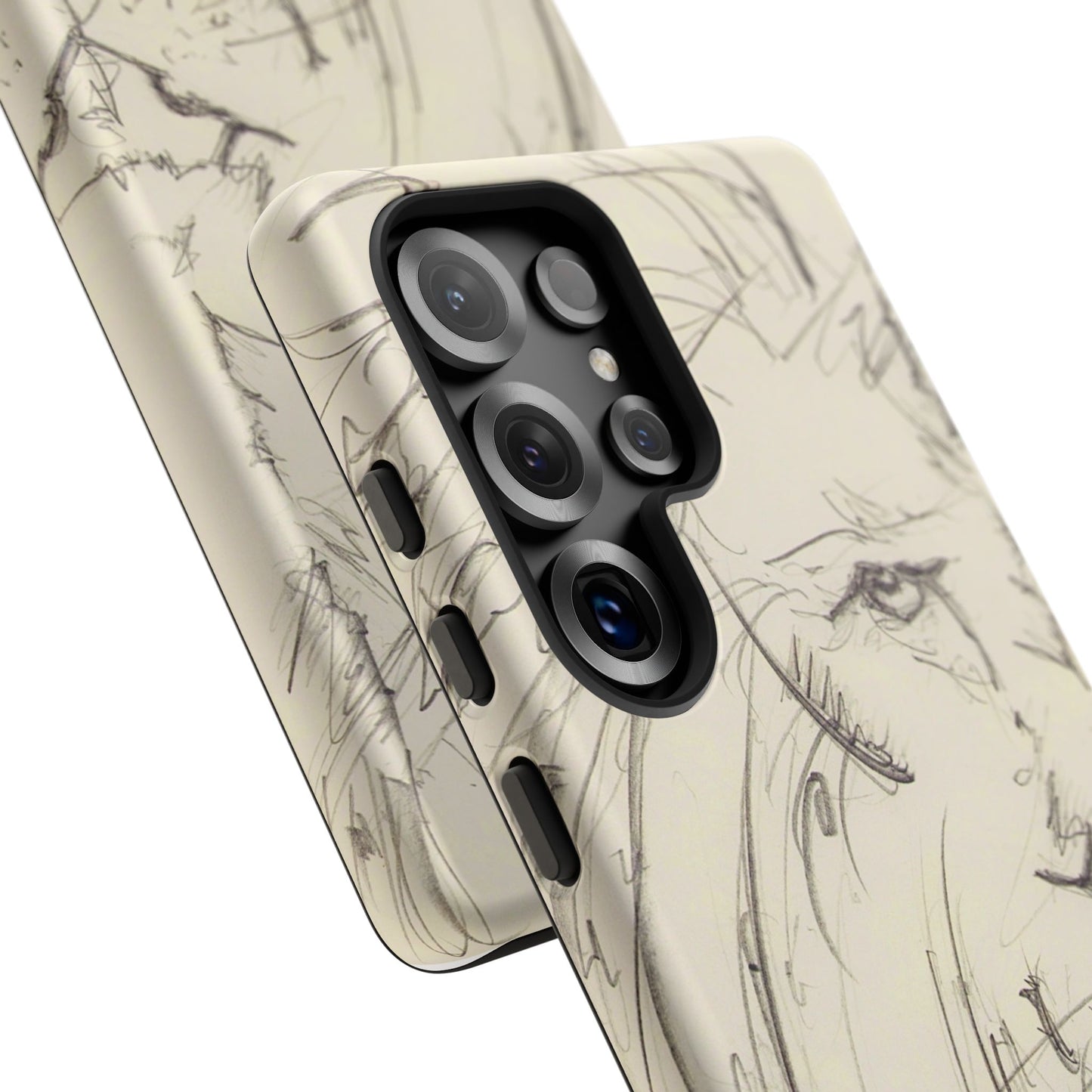 Flowing Lion Sketch phone case | Wildlife Art | Tough Cases