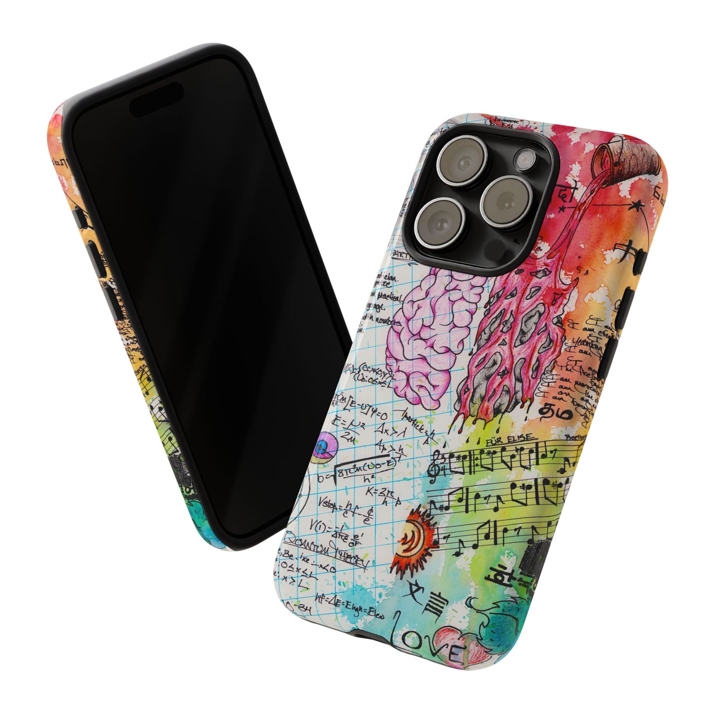 Brain Hemispheres Collage Phone Case | Tough Cases | Abstract Art Phone Case