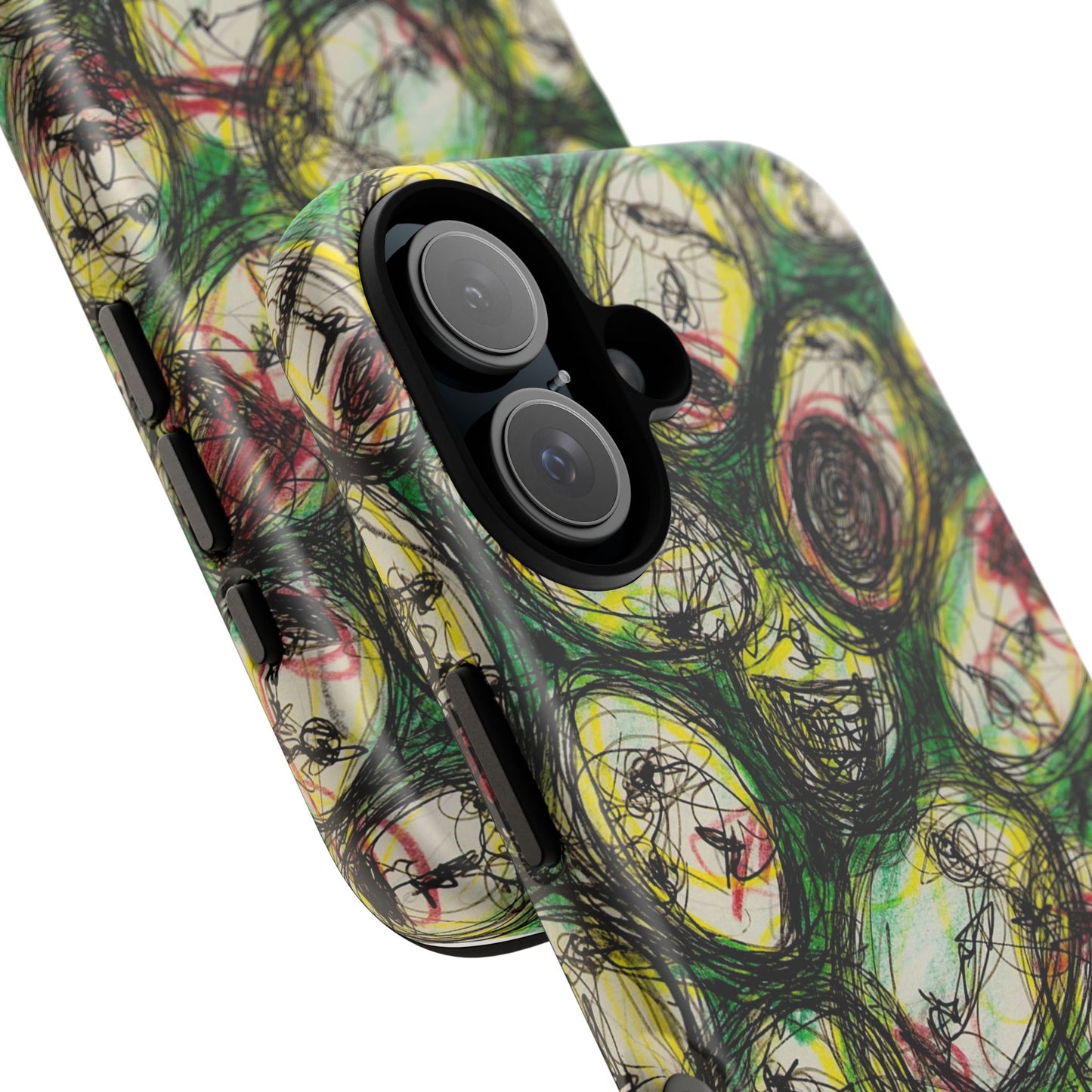 Abstract Sanity Faces Phone Case | Expressionist Face Art | Tough Case