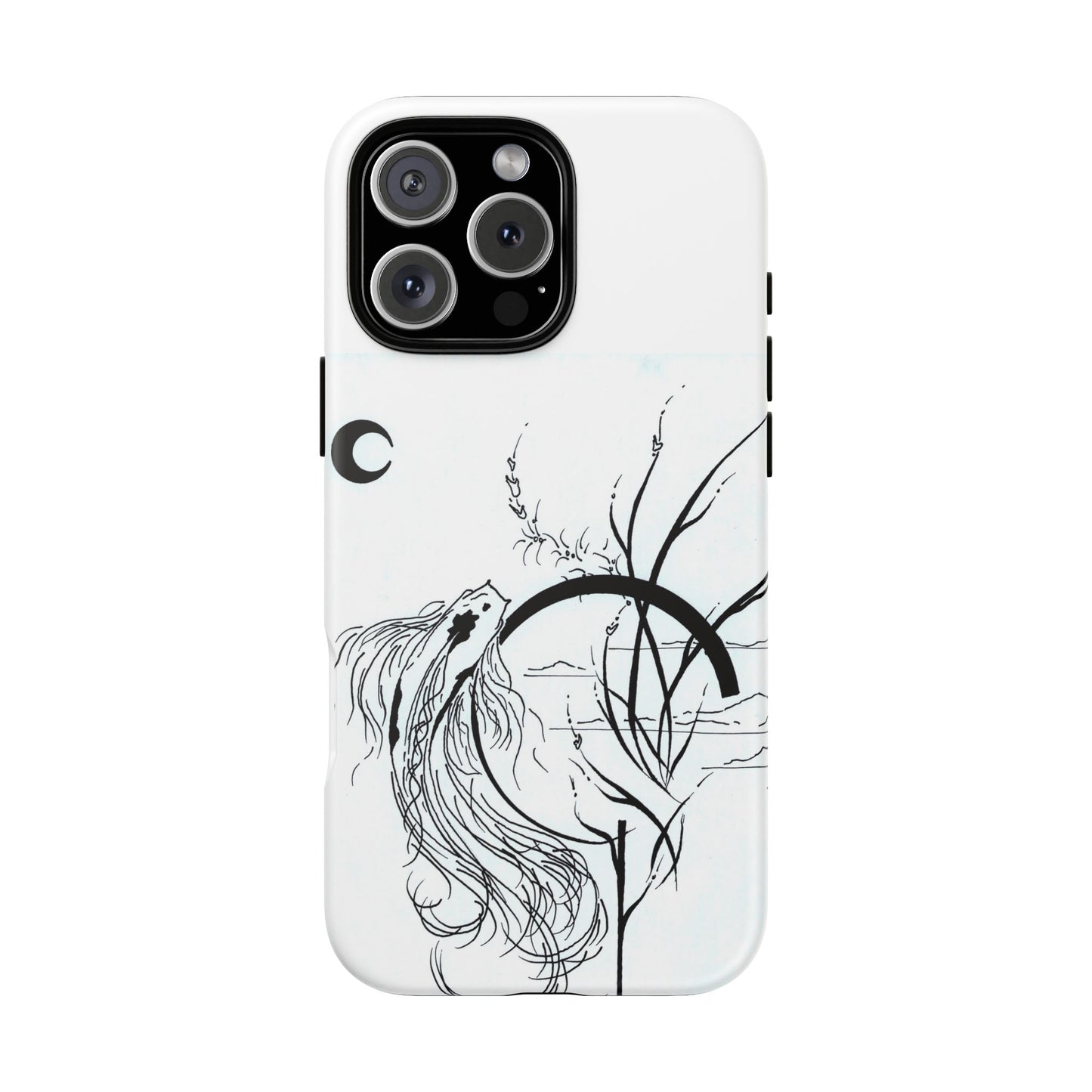At Ease Koi Illustration phone case | Minimalist Line Art | Tough Cases