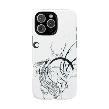 At Ease Koi Illustration phone case | Minimalist Line Art | Tough Cases