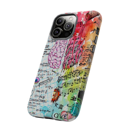 Brain Hemispheres Collage Phone Case | Tough Cases | Abstract Art Phone Case