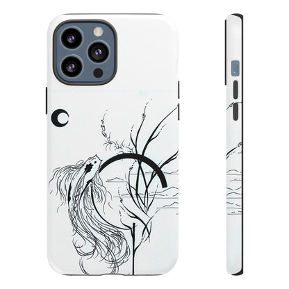 At Ease Koi Illustration phone case | Minimalist Line Art | Tough Cases