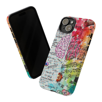 Brain Hemispheres Collage Phone Case | Tough Cases | Abstract Art Phone Case