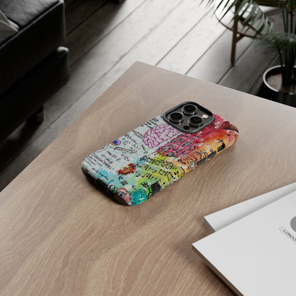Brain Hemispheres Collage Phone Case | Tough Cases | Abstract Art Phone Case