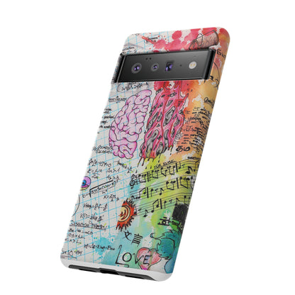 Brain Hemispheres Collage Phone Case | Tough Cases | Abstract Art Phone Case