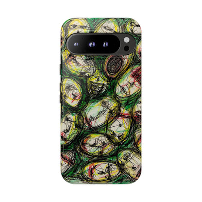 Abstract Sanity Faces Phone Case | Expressionist Face Art | Tough Case