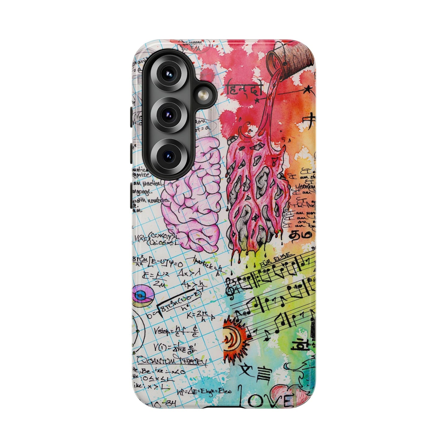 Brain Hemispheres Collage Phone Case | Tough Cases | Abstract Art Phone Case
