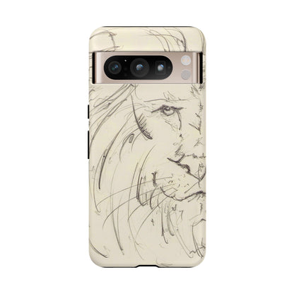 Flowing Lion Sketch phone case | Wildlife Art | Tough Cases