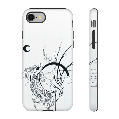 At Ease Koi Illustration phone case | Minimalist Line Art | Tough Cases