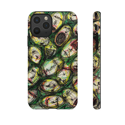 Abstract Sanity Faces Phone Case | Expressionist Face Art | Tough Case