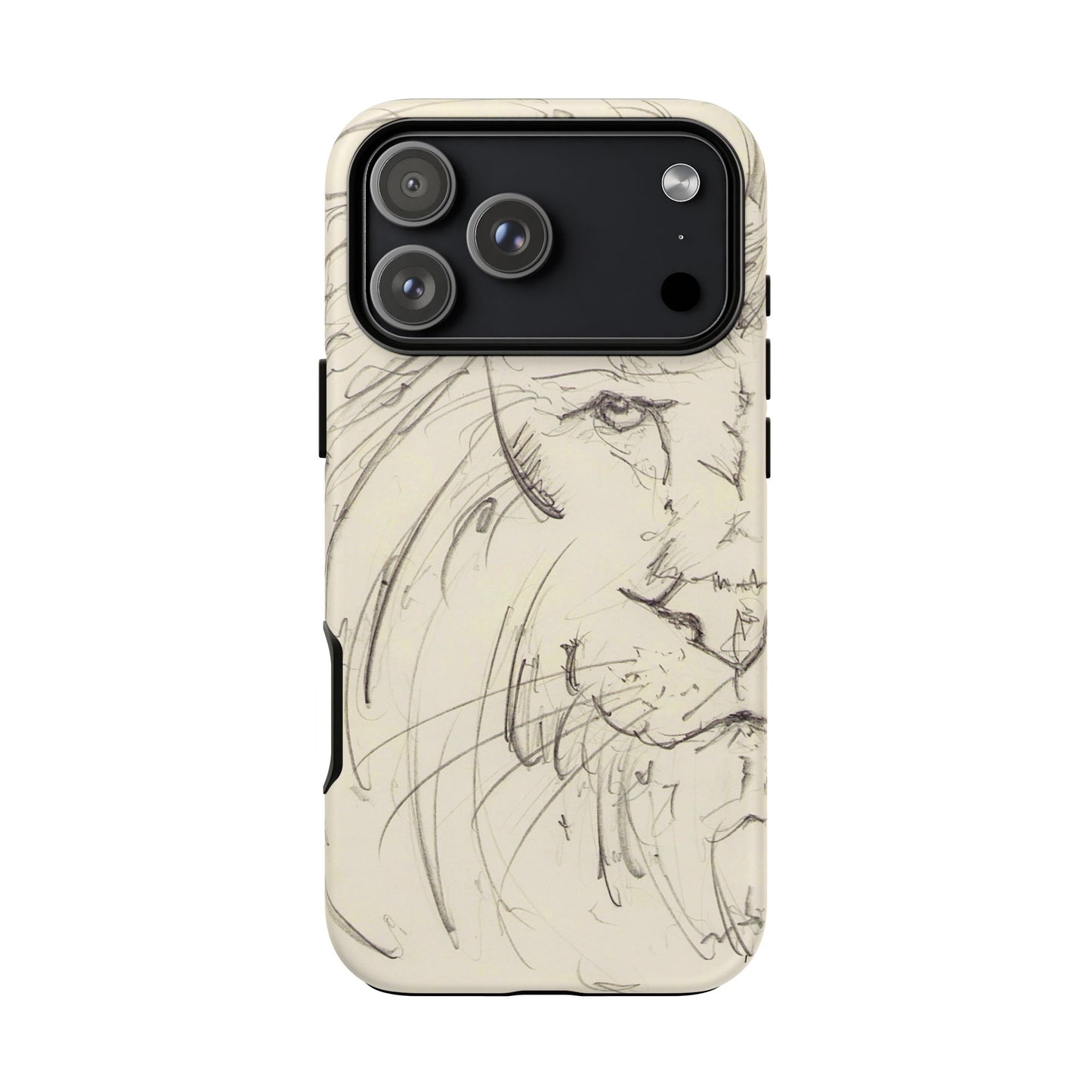 Flowing Lion Sketch phone case | Wildlife Art | Tough Cases