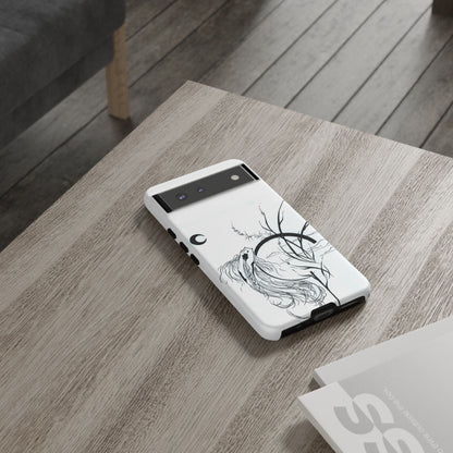 At Ease Koi Illustration phone case | Minimalist Line Art | Tough Cases