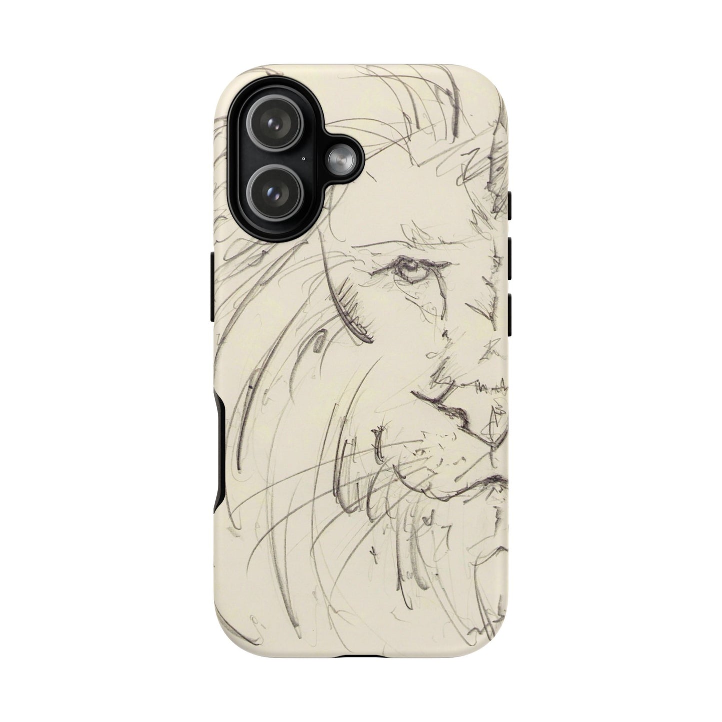Flowing Lion Sketch phone case | Wildlife Art | Tough Cases