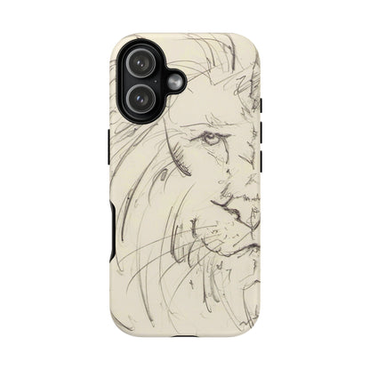 Flowing Lion Sketch phone case | Wildlife Art | Tough Cases
