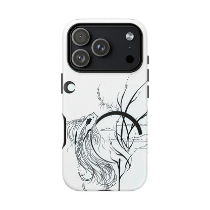 At Ease Koi Illustration phone case | Minimalist Line Art | Tough Cases