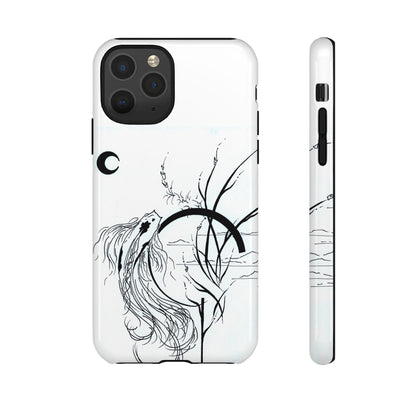 At Ease Koi Illustration phone case | Minimalist Line Art | Tough Cases