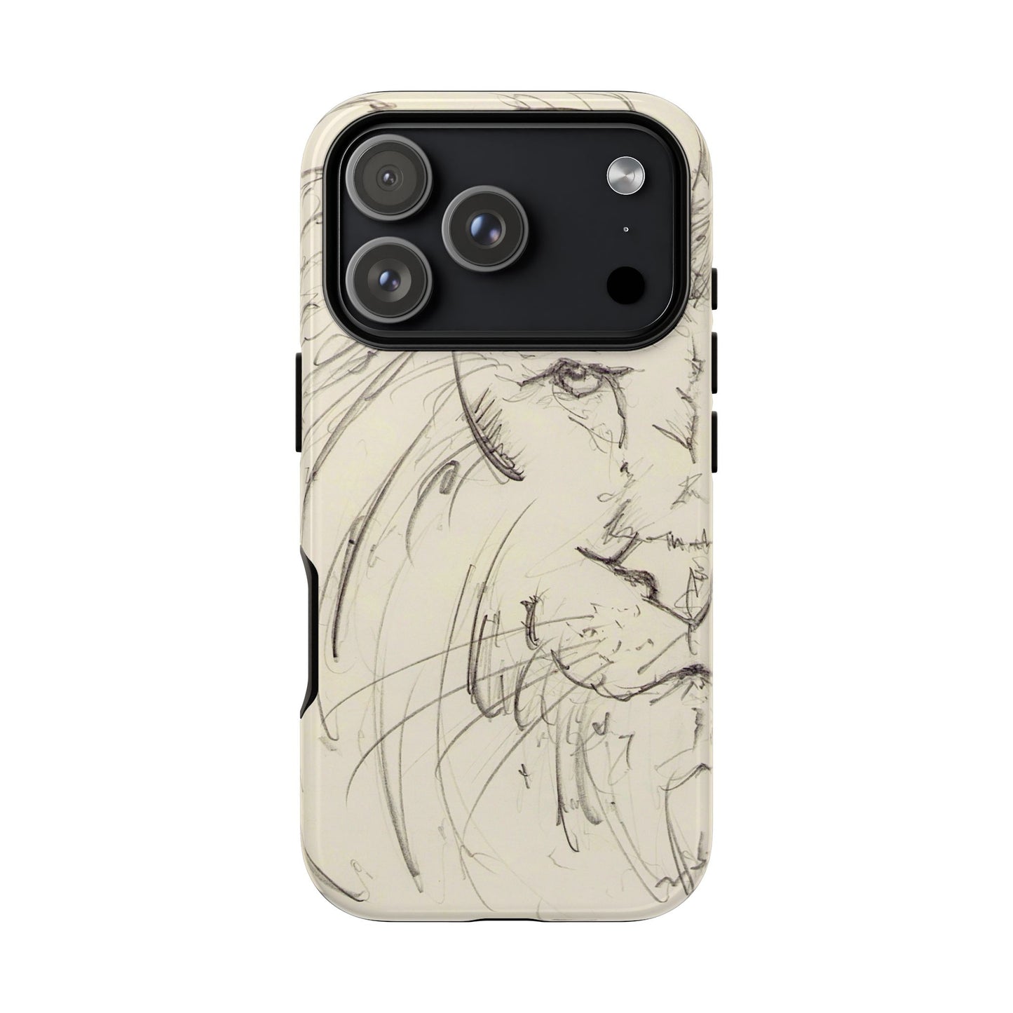 Flowing Lion Sketch phone case | Wildlife Art | Tough Cases