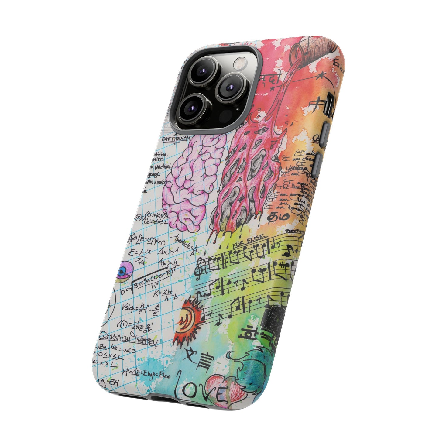 Brain Hemispheres Collage Phone Case | Tough Cases | Abstract Art Phone Case
