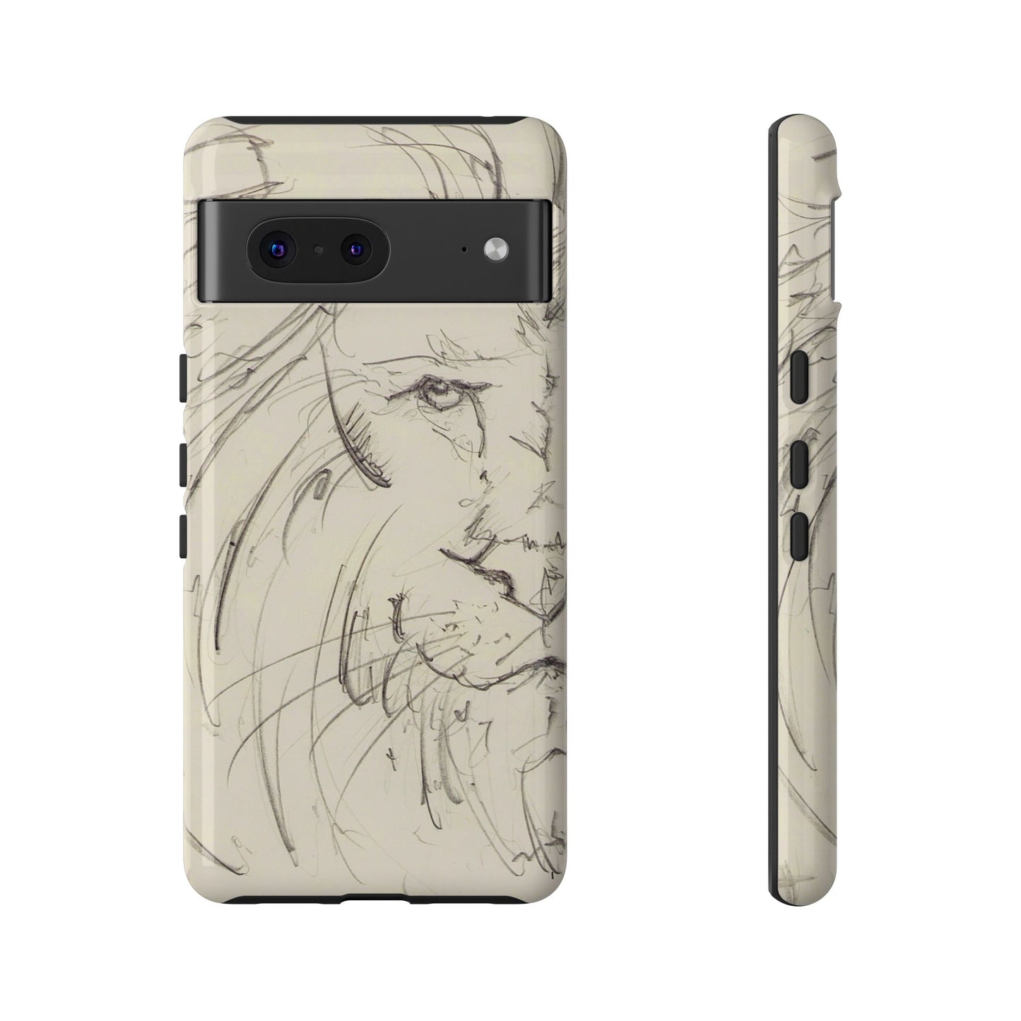 Flowing Lion Sketch phone case | Wildlife Art | Tough Cases