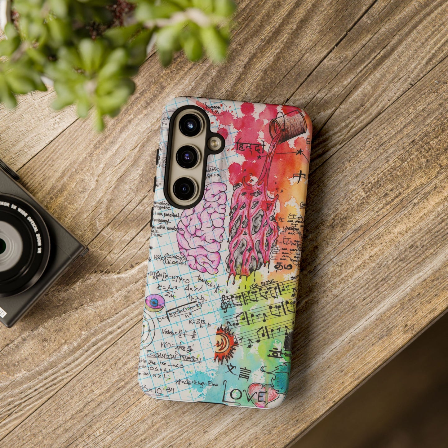 Brain Hemispheres Collage Phone Case | Tough Cases | Abstract Art Phone Case
