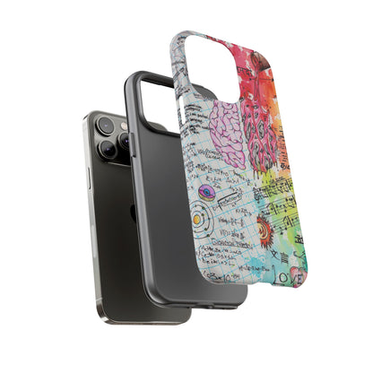 Brain Hemispheres Collage Phone Case | Tough Cases | Abstract Art Phone Case