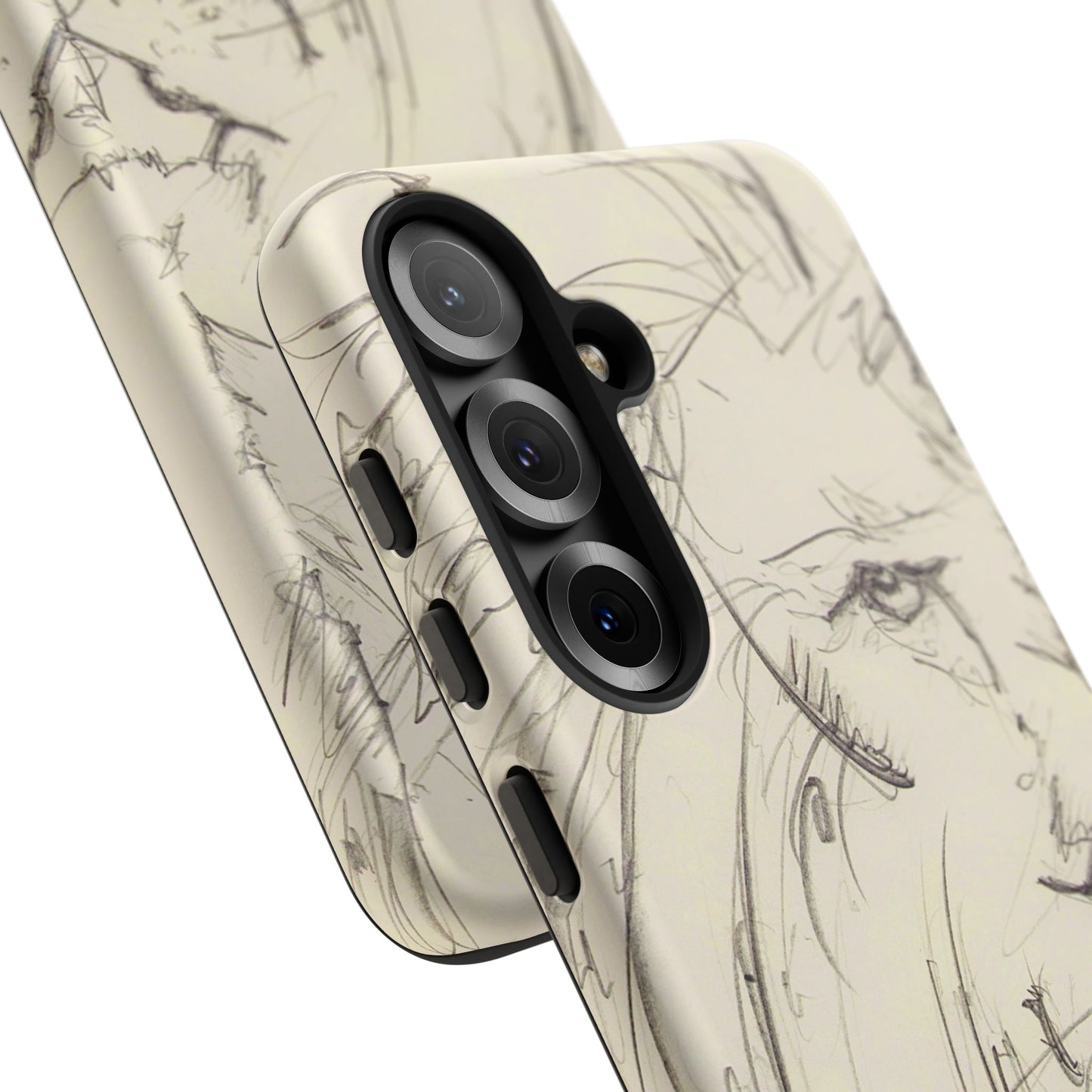 Flowing Lion Sketch phone case | Wildlife Art | Tough Cases