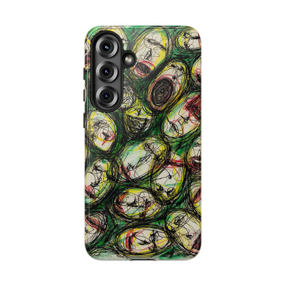 Abstract Sanity Faces Phone Case | Expressionist Face Art | Tough Case
