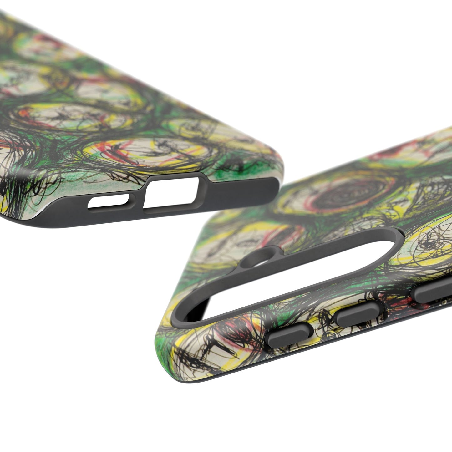 Abstract Sanity Faces Phone Case | Expressionist Face Art | Tough Case