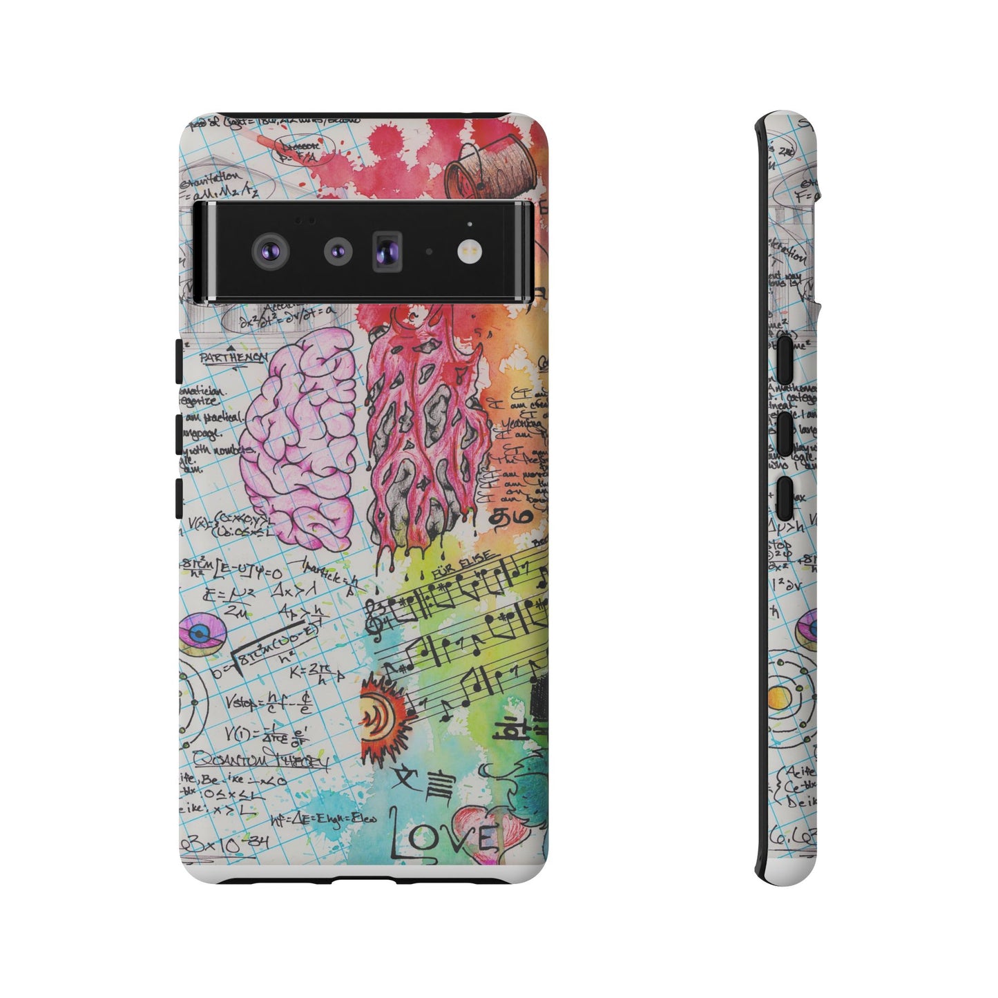 Brain Hemispheres Collage Phone Case | Tough Cases | Abstract Art Phone Case