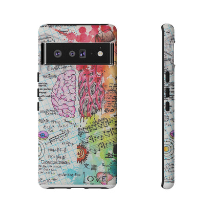 Brain Hemispheres Collage Phone Case | Tough Cases | Abstract Art Phone Case